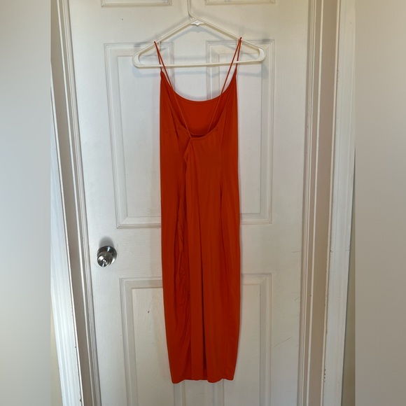 SHEIN SXY Neon Orange Criss-Cross Backless Cami Dress - Picture 6 of 9